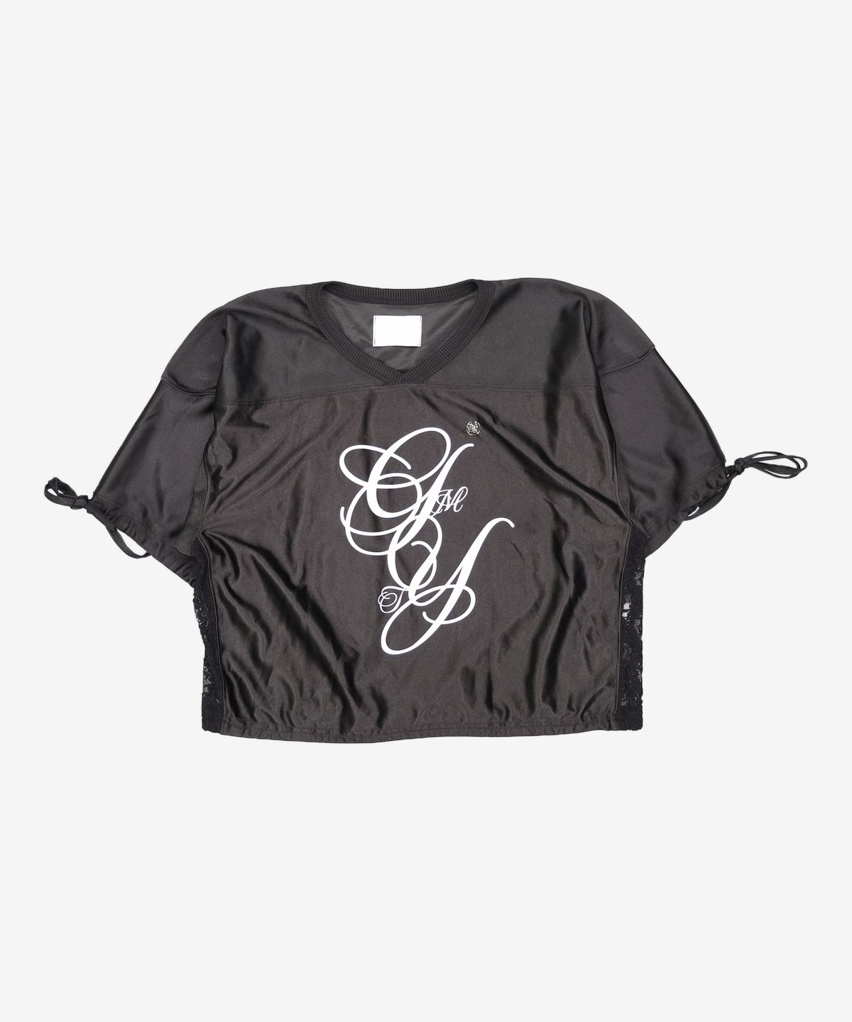 김미더영(GIMMETHEYOUNG) G_FOOTBALL LACE T_SHIRT / BLACK ONE
