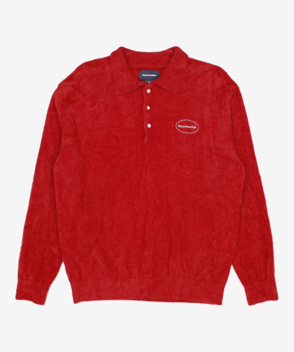 디스이즈네버댓(THISISNEVERTHAT) E/T-Logo Shaggy Polo Red M