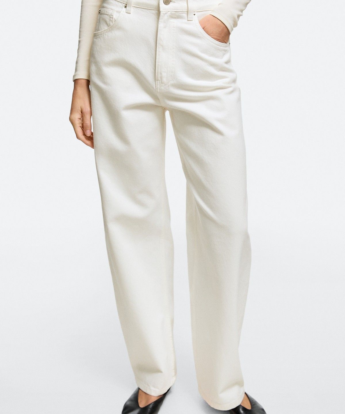 마시모두띠(MASSIMO DUTTI) 하이라이즈 배럴 핏 진