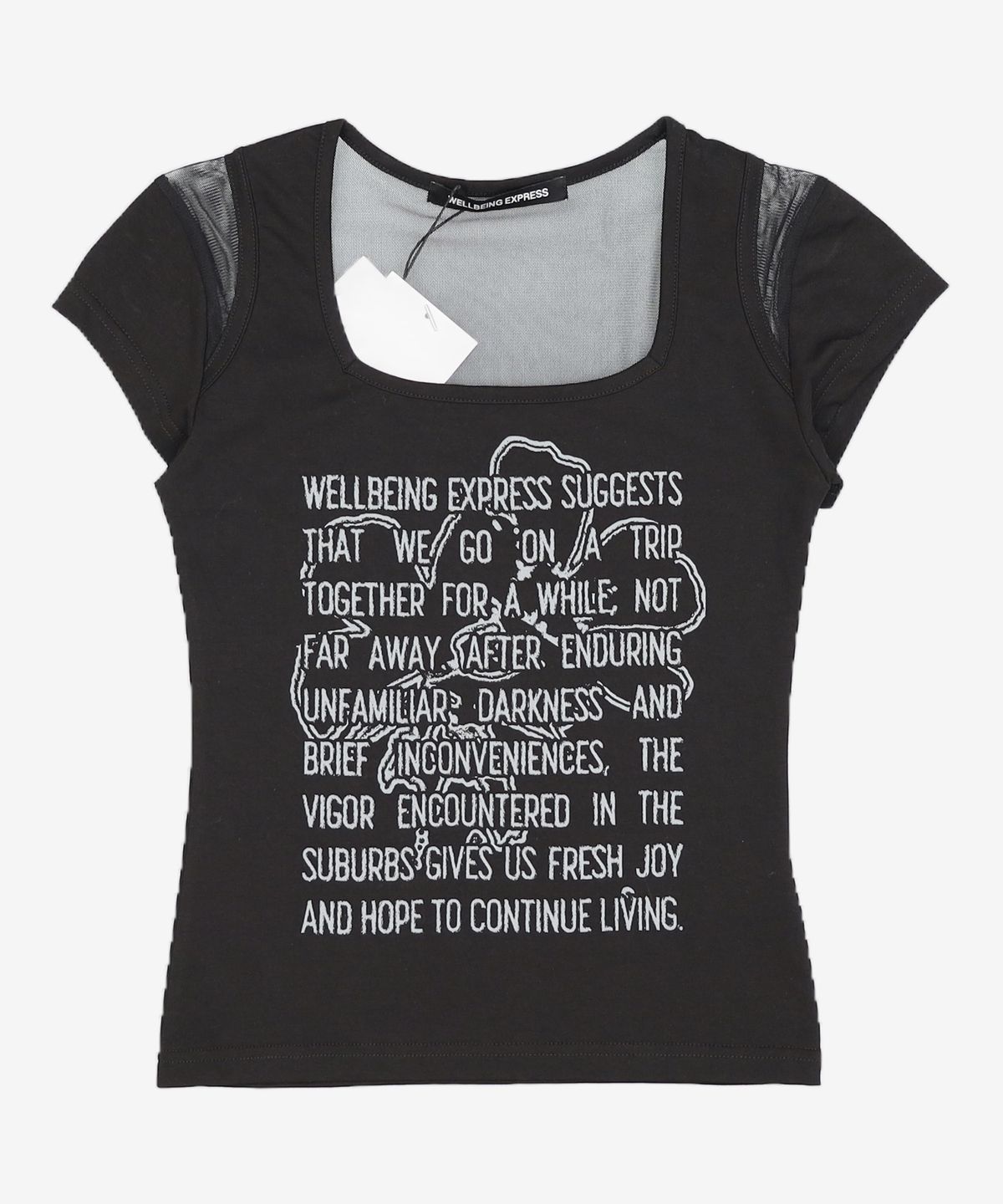웰빙익스프레스(WELLBEING EXPRESS) Mesh Point Half Sleeve Black S