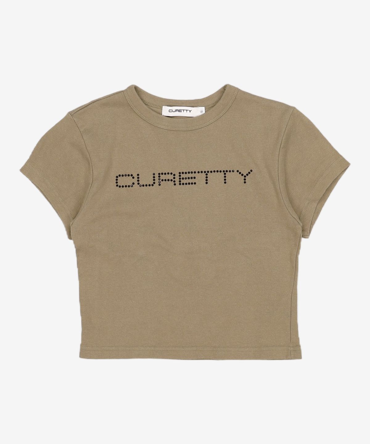 큐리티(CURETTY) C RHINESTONE LOGO T-SHIRT_KHAKI S