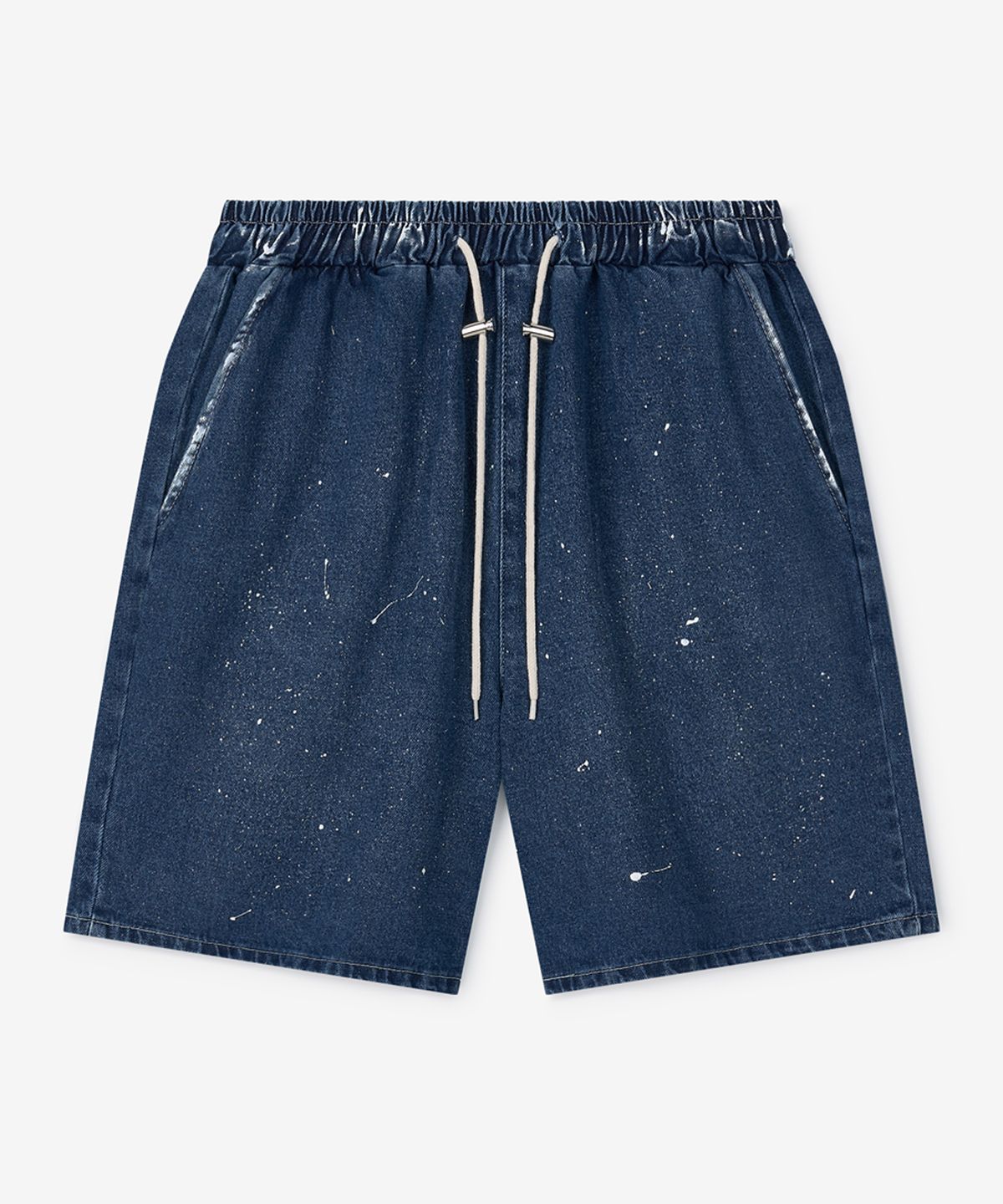 스트라이크(STRIKE) Atelier Painted Relaxed Denim Shorts (BLUE)