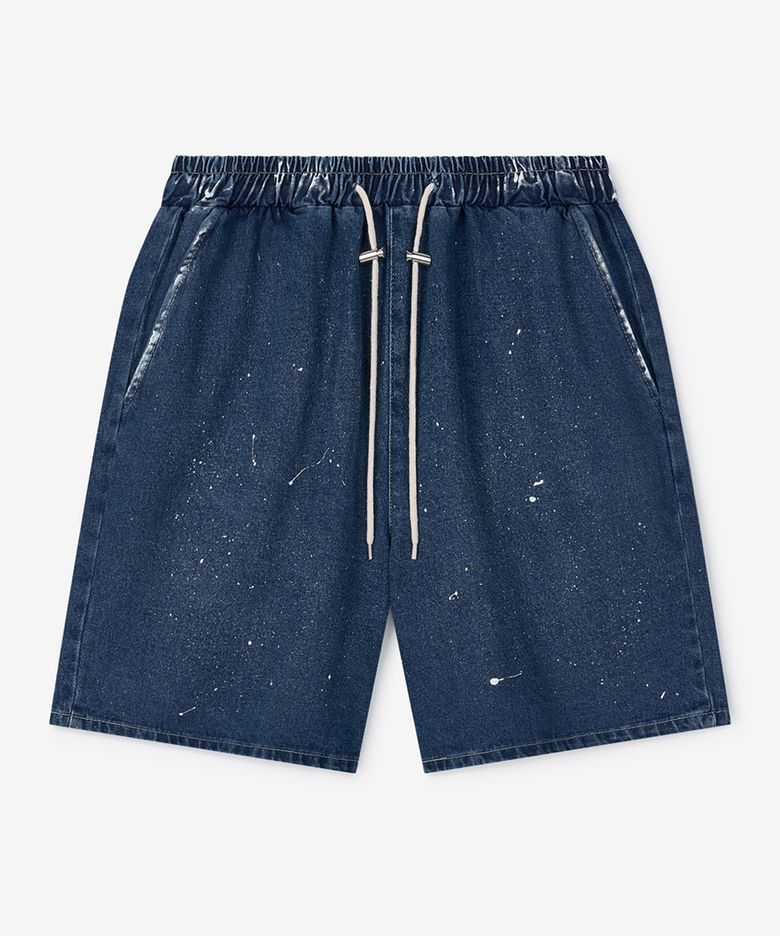 Atelier Painted Relaxed Denim Shorts (BLUE)