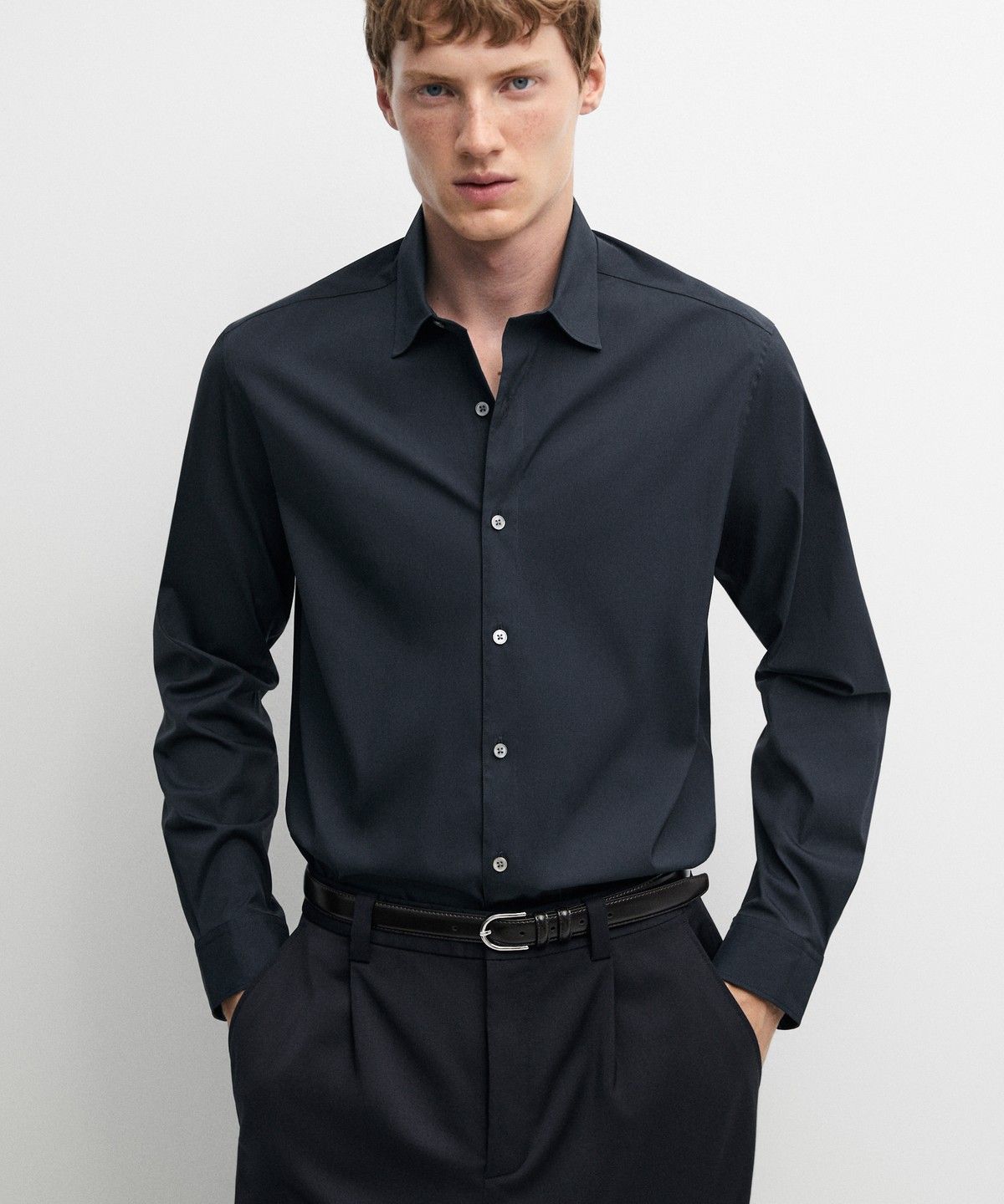 마시모두띠(MASSIMO DUTTI) 슬림 핏 스트레치 셔츠