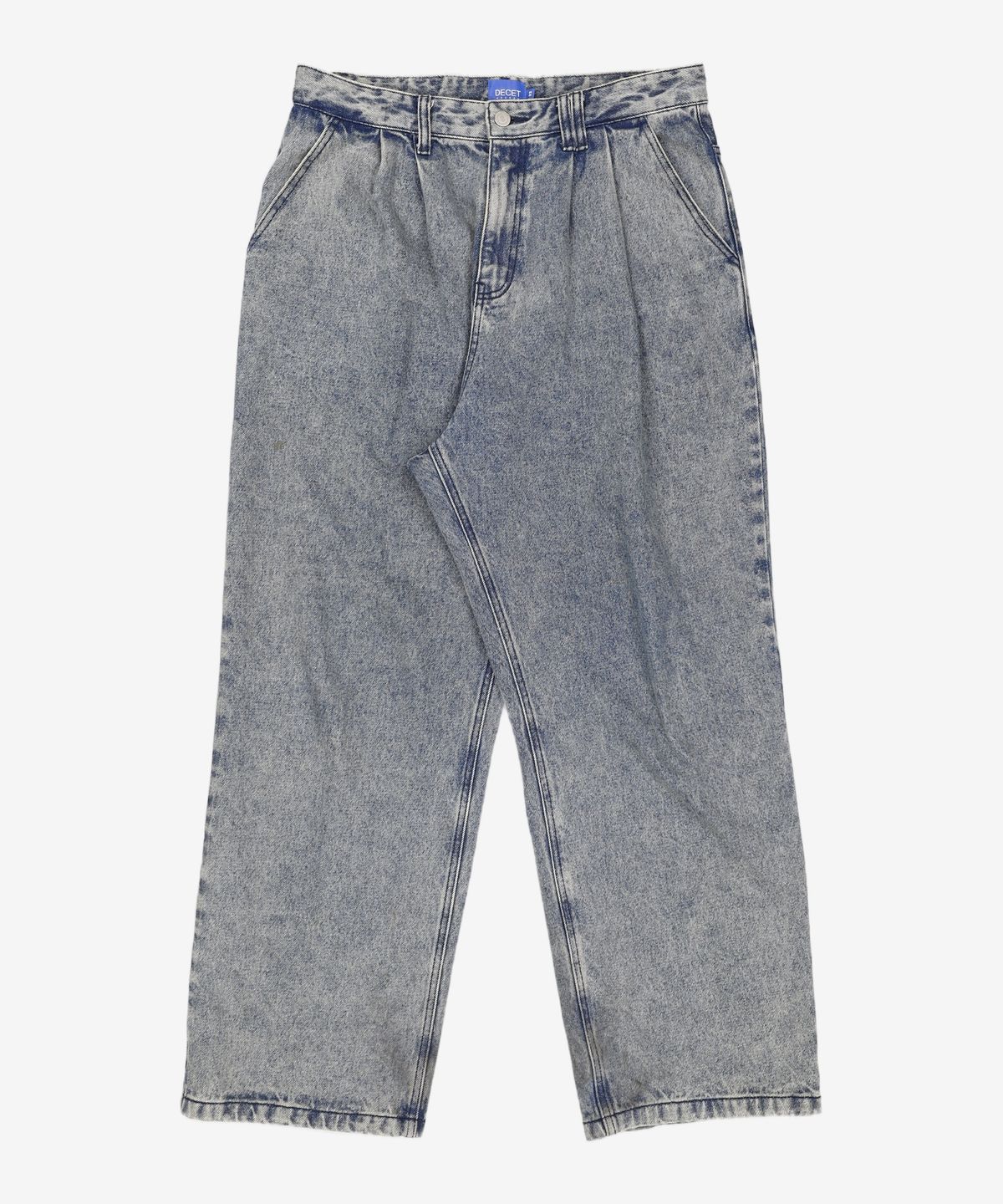 데케트(DECET) [AMC 데님]Dawn 2Pleats Wide Jeans DCPT007Blue 32