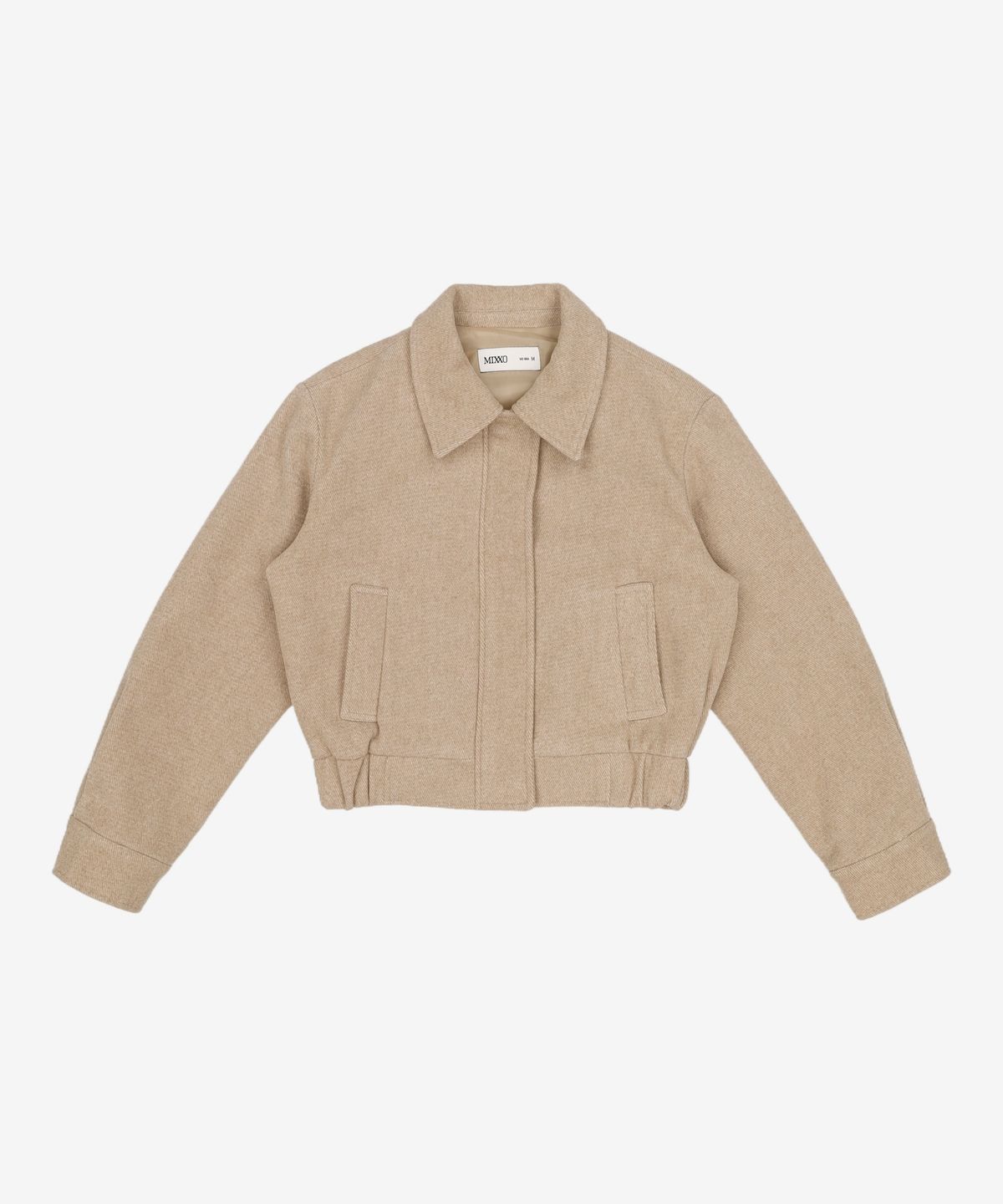 미쏘(MIXXO) 스탠카라 집업 울자켓_MIWJKDT13B M