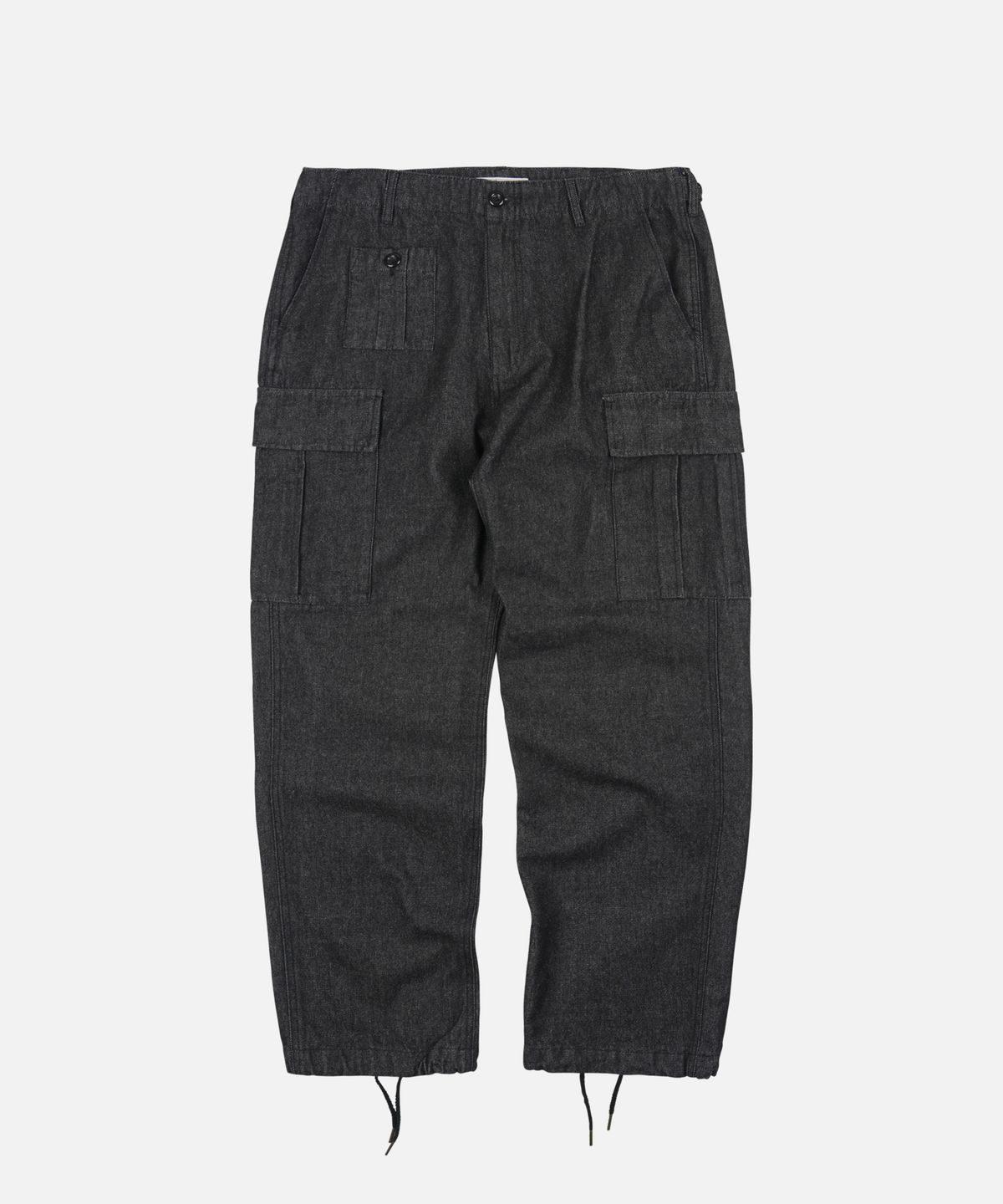 프리즘웍스(FRIZMWORKS) ARMY POCKET CARGO PANTS _ BLACK DENIM