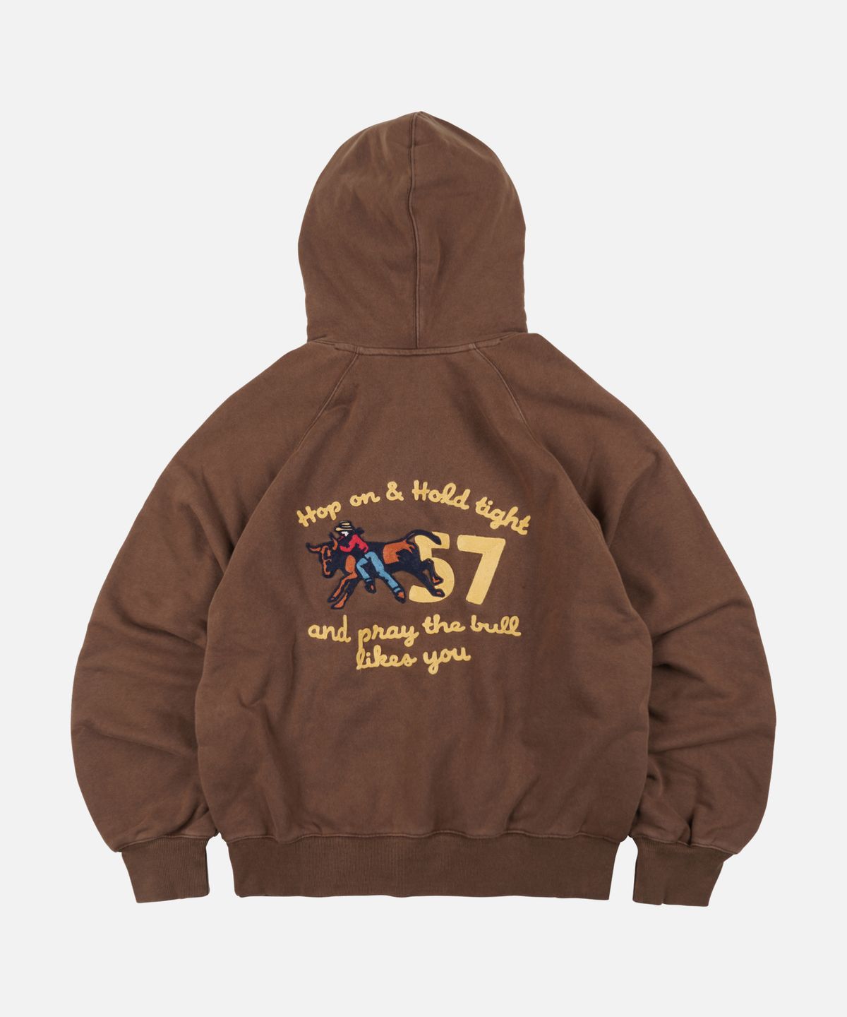 프리즘웍스(FRIZMWORKS) HOP ON HOODY _ WASHED BROWN