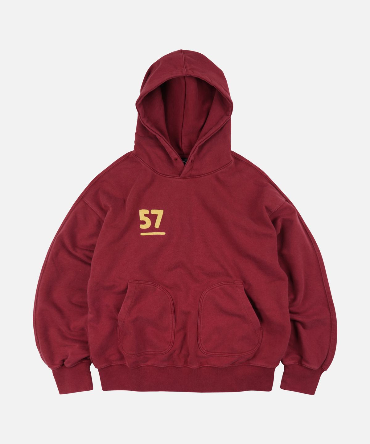 프리즘웍스(FRIZMWORKS) HOP ON HOODY _ WASHED RED