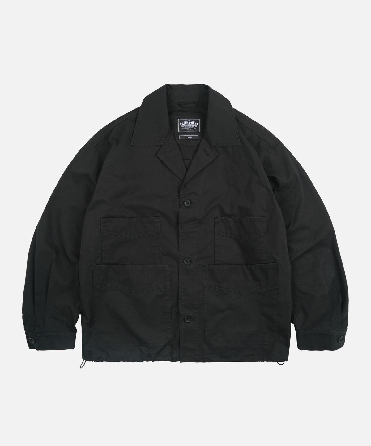프리즘웍스(FRIZMWORKS) DOUBLE POCKET COVERALL JACKET _ BLACK