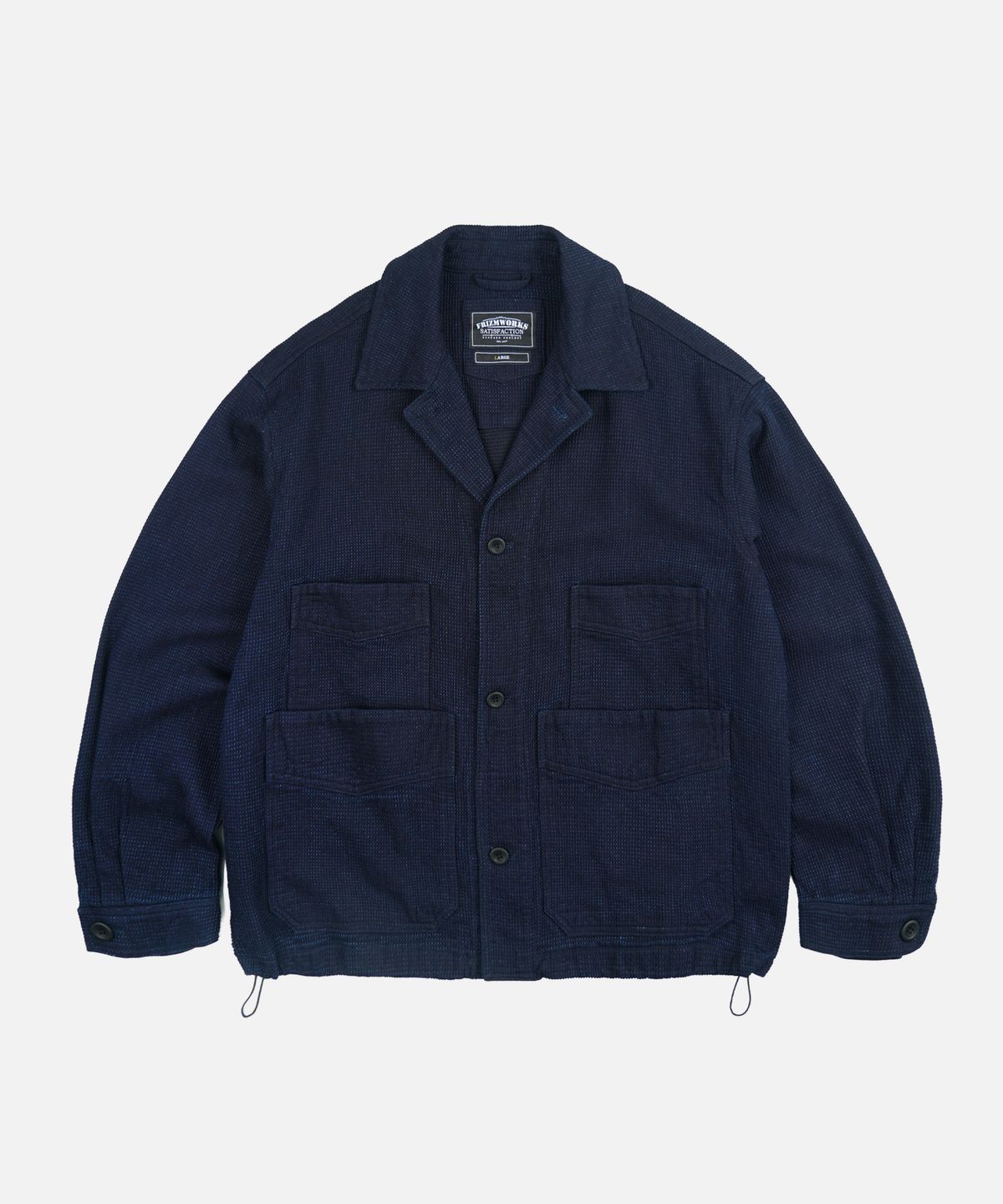 프리즘웍스(FRIZMWORKS) DOUBLE POCKET COVERALL JACKET _ SASHIKO INDIGO