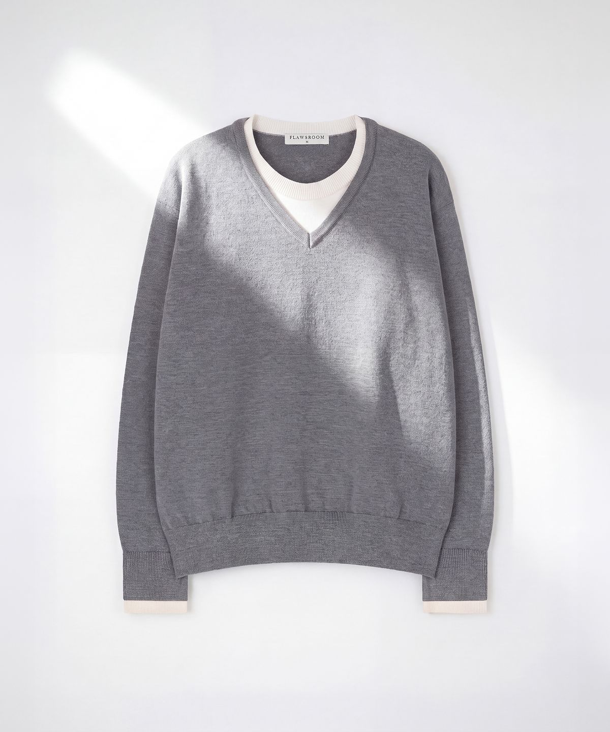 플로즈룸(FLAWSROOM) Layered Soft V Neck GREY