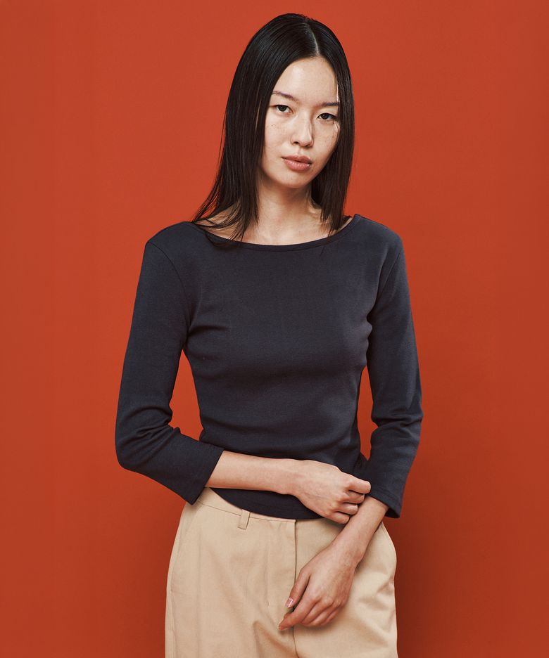 리버시블 7부 티셔츠 차콜