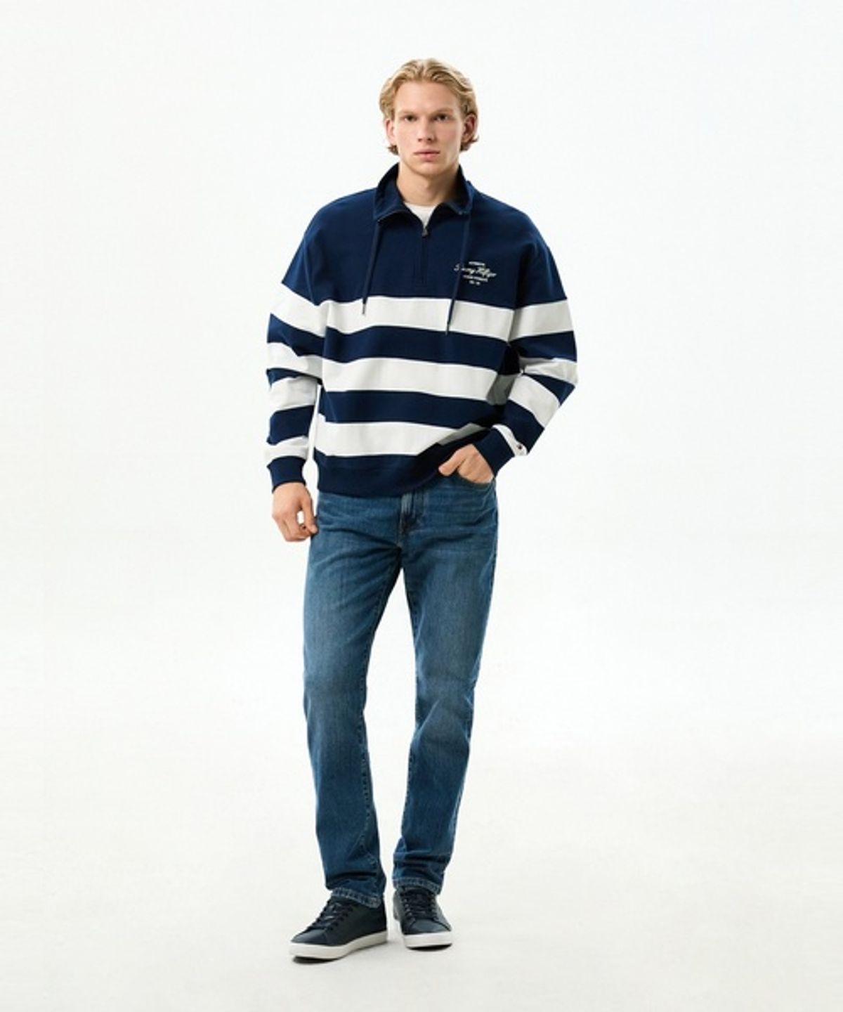 타미힐피거(TOMMY HILFIGER) [Slim fit] 덴톤 코튼 블렌드 데님 팬츠 (T12G6NPC010MT11CX)