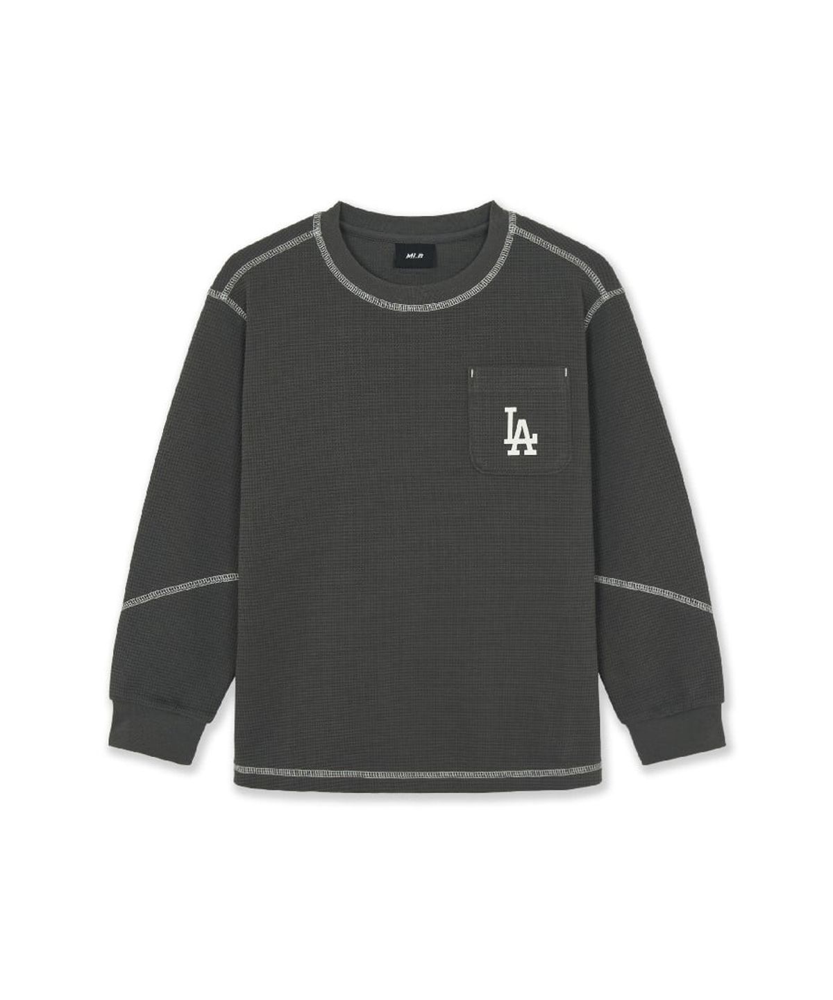 엠엘비 키즈(MLB KIDS) 스트릿 아트웍 와플지 티셔츠 LA (D.Grey)