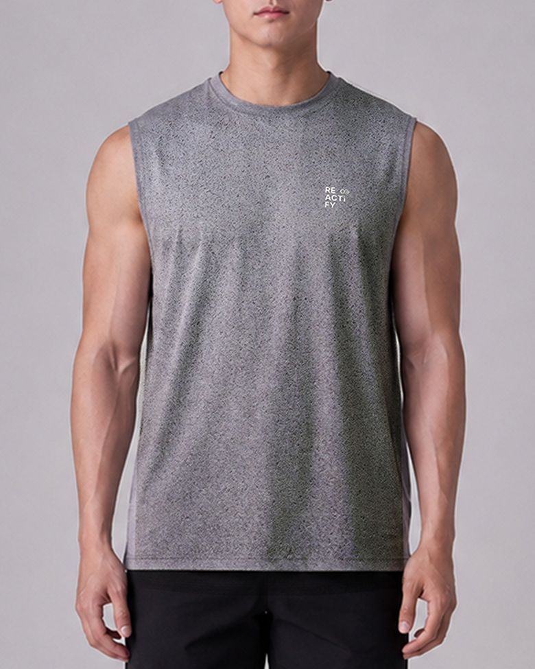 City Run Graphic Running Tank Gray