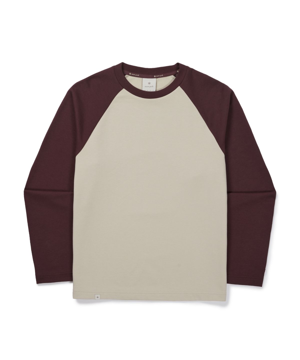스노우피크 어패럴(SNOWPEAK APPAREL) 베이직 여성 컬러배색 긴팔 티셔츠 (S26FWFTL17) Burgundy