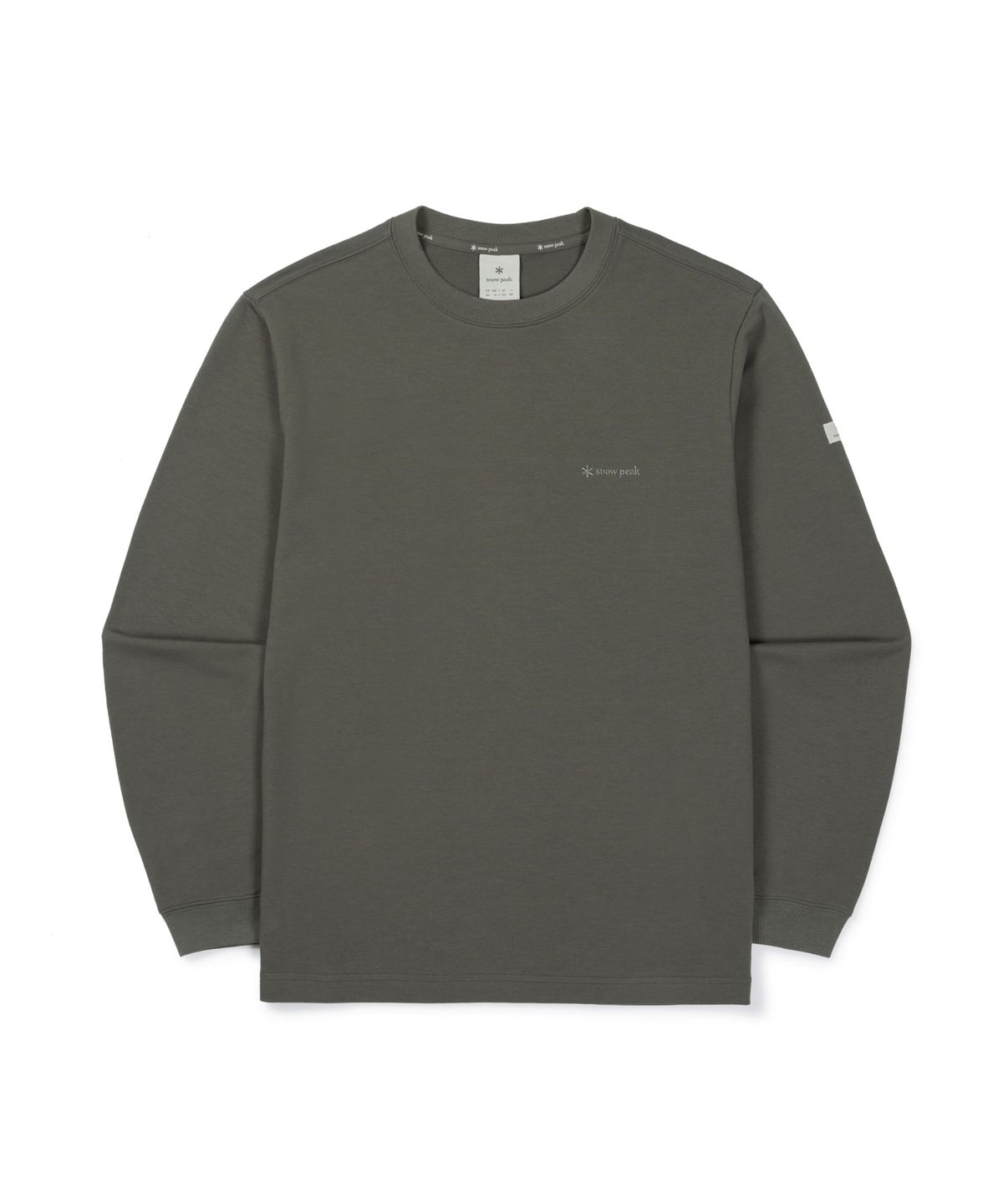 스노우피크 어패럴(SNOWPEAK APPAREL) 베이직 로고 긴팔 티셔츠 (S26FMFTL10) Dark Khaki