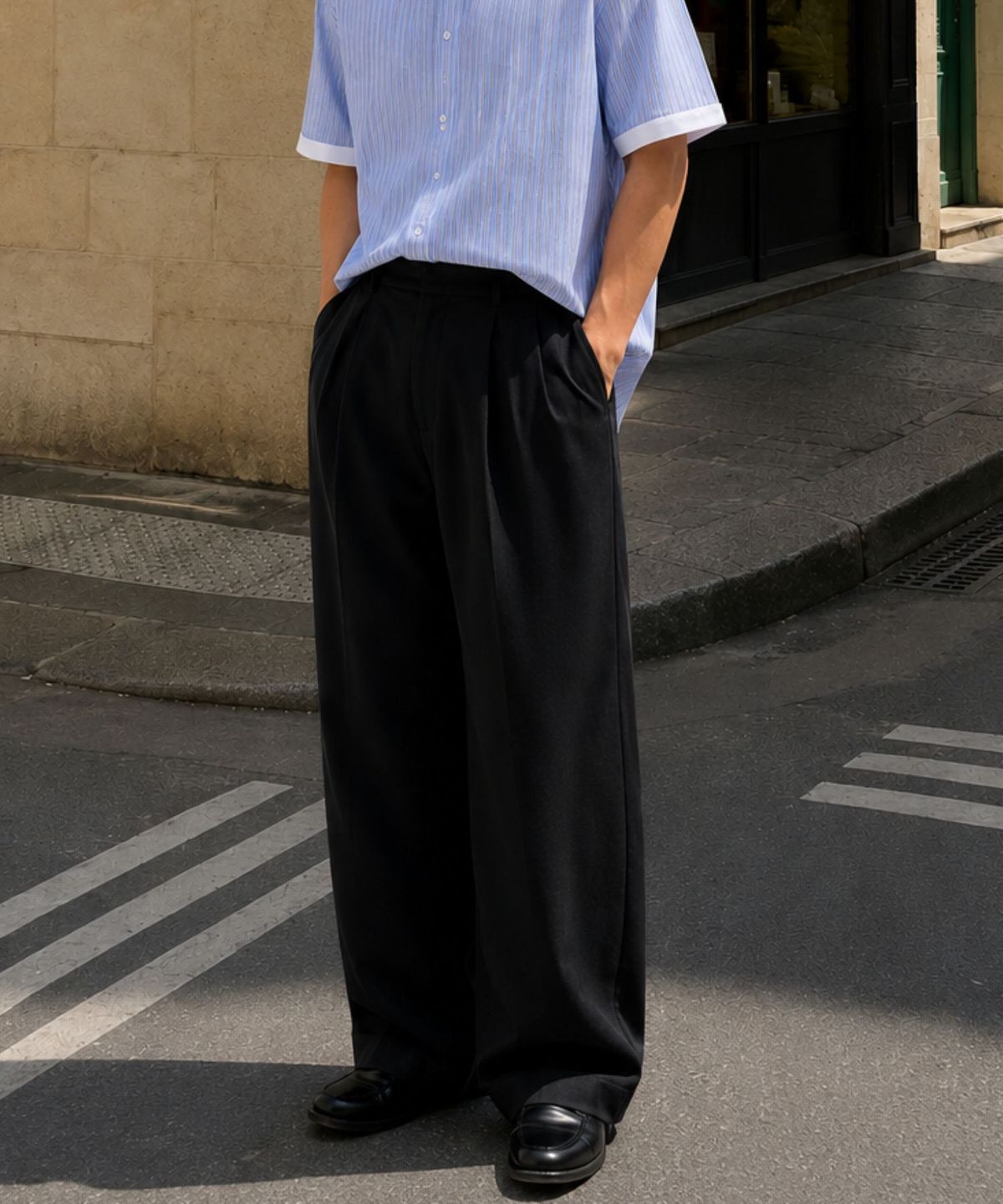 블랙크러쉬(BLACRUSH) [YOEL남성] Riviera Pintuck Slacks