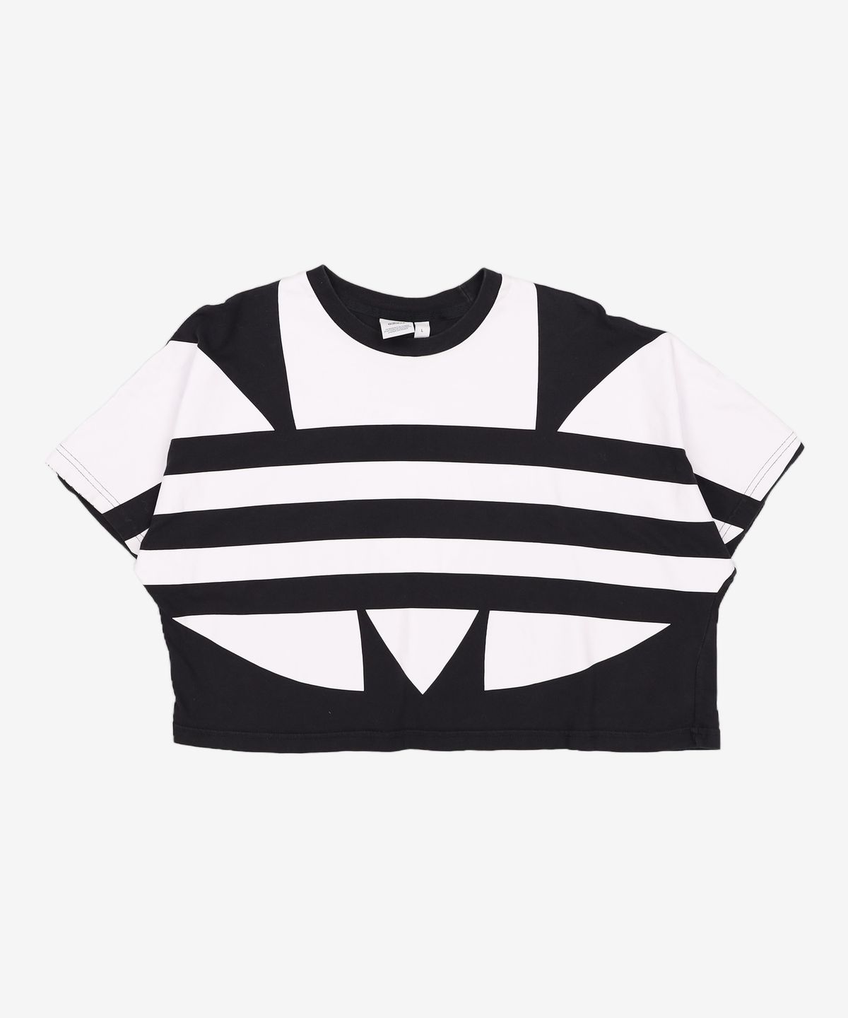 아디다스(ADIDAS) 라지 로고 티셔츠 - 블랙 / FM2562 L