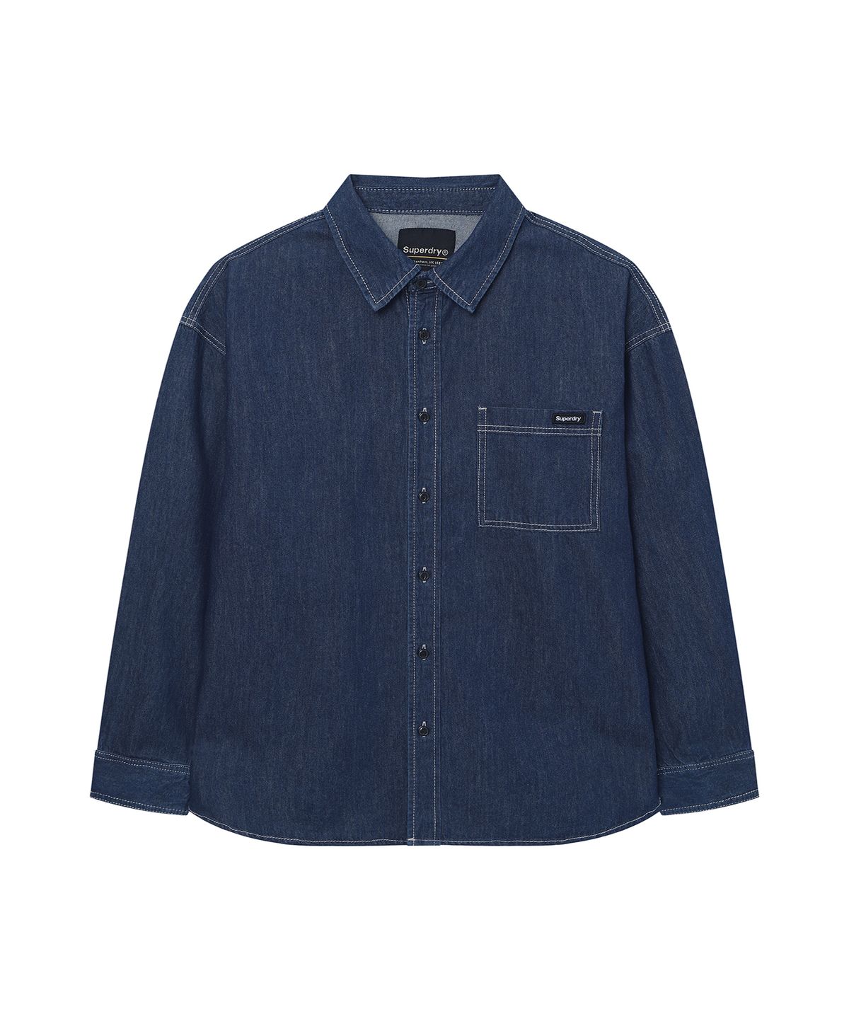 슈퍼드라이(SUPERDRY) 워크필드 셔츠 인디고 SDUIRDQ01IDG
