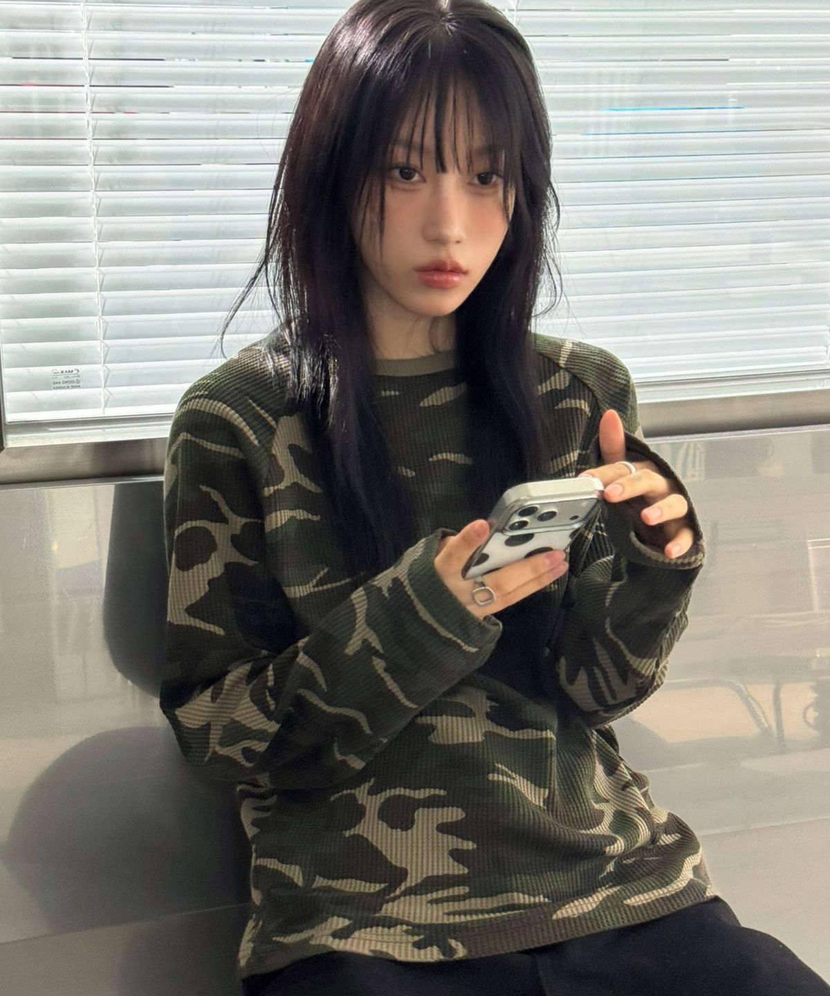 스켈리웩(SCALLYWAG) 카모 래글런 롱 슬리브[그린]