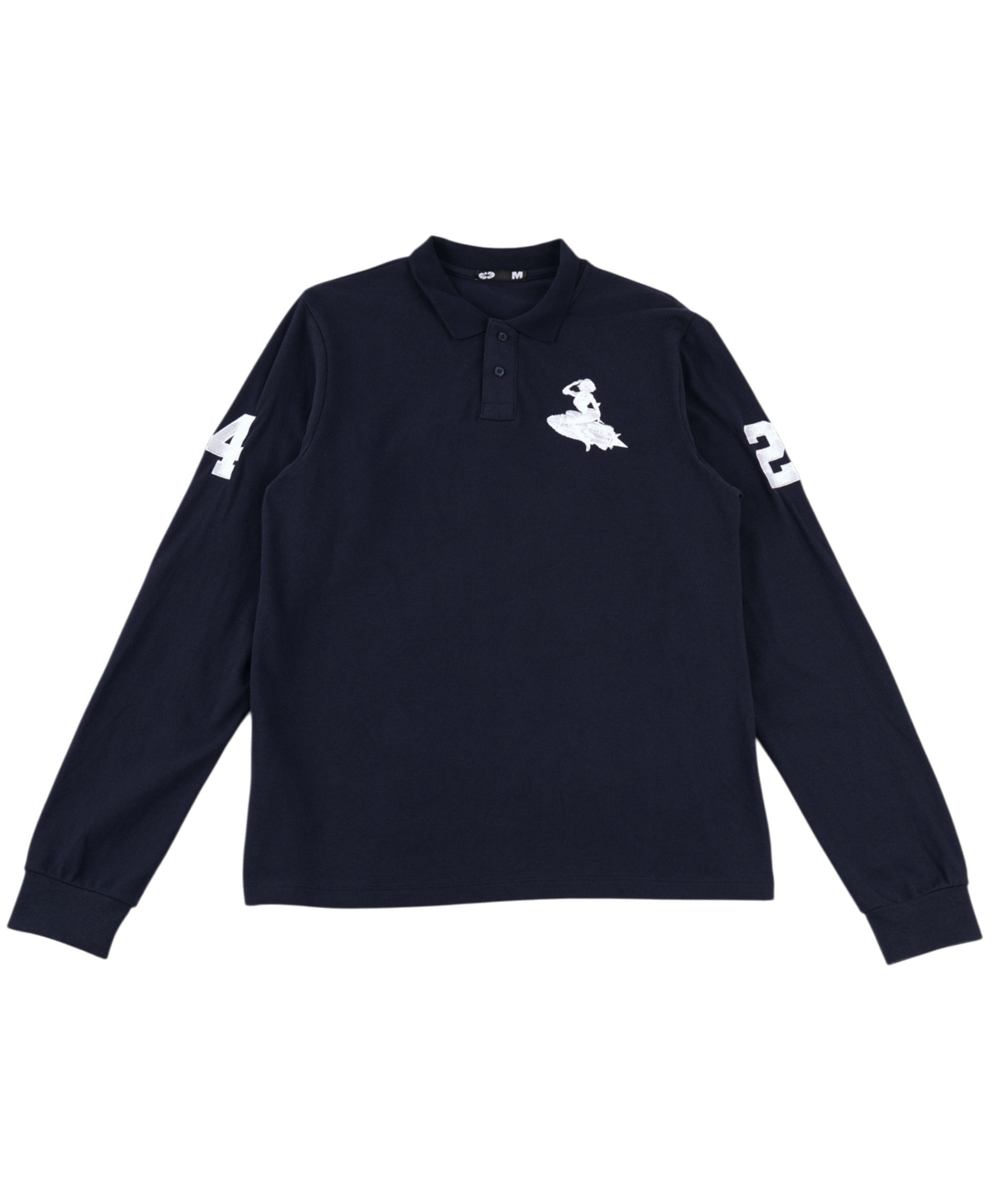 이알티알(ERTR) Cosmic Girl Pique LS T-Shirt Navy