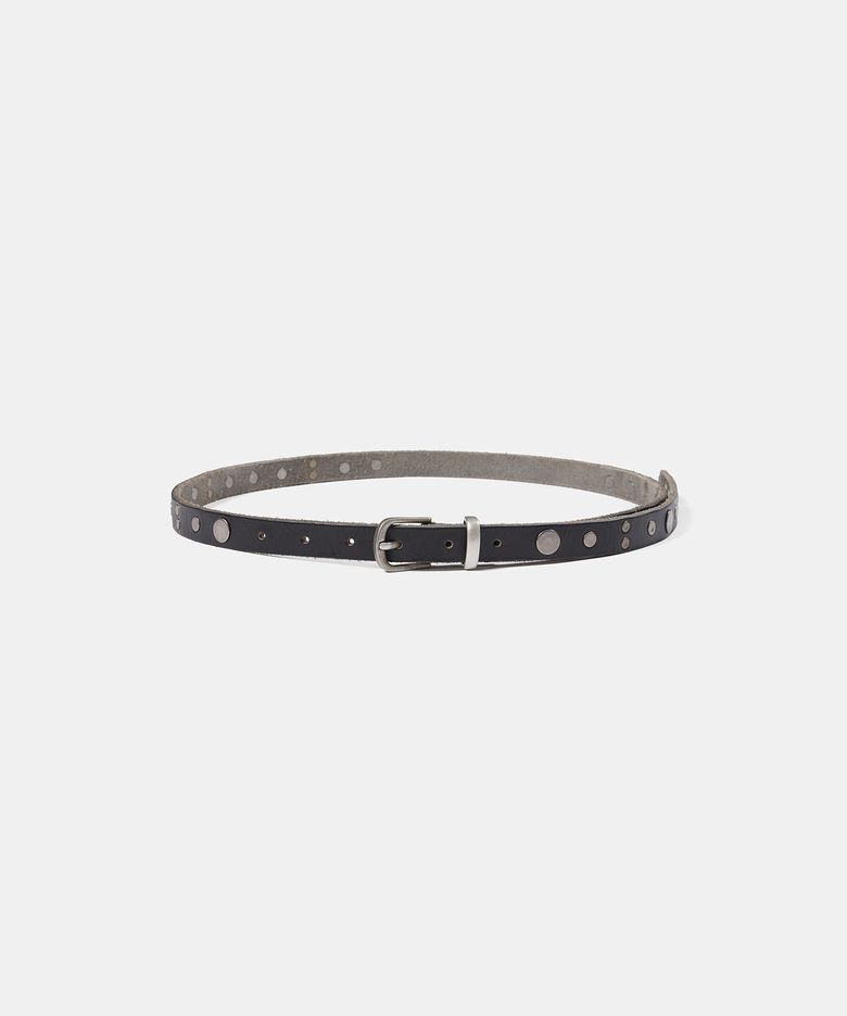 VINTAGE STUDDED LEATHER BELT (BLACK)