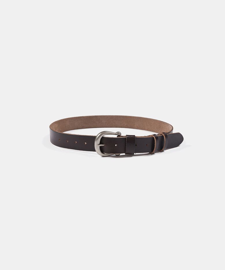VINTAGE BUCKLE BELT (BROWN)