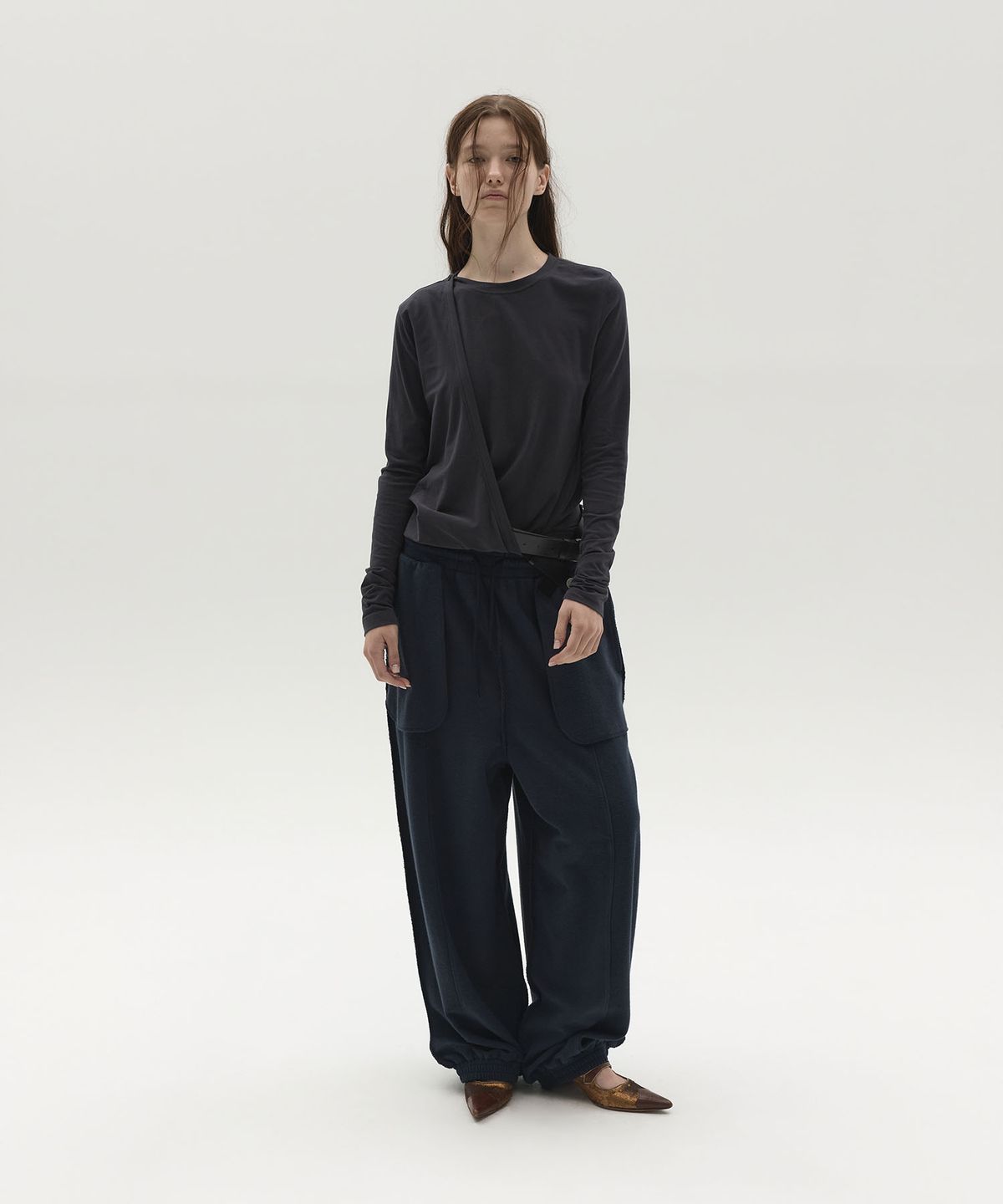 엘씨디씨티엠(LCDC™) POCKET DETAIL JERSEY PANTS (NAVY)