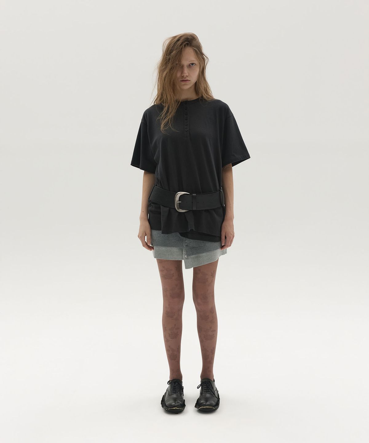 엘씨디씨티엠(LCDC™) STRUCTURED HENLEY TOP (BLACK)
