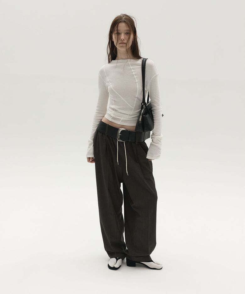 NEW CURVED LONG SLEEVE TOP (WHITE)