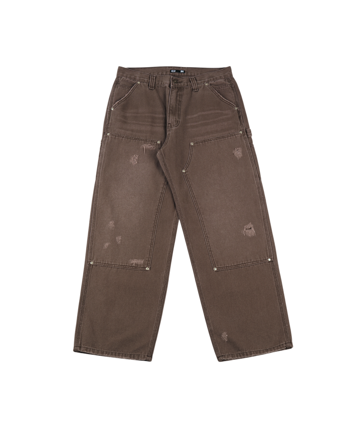 이알티알(ERTR) Mark Vintage Washed Double Knee Pants Brown