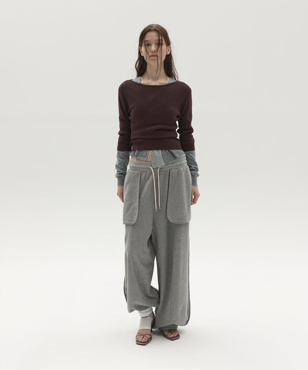 엘씨디씨티엠(LCDC™) CLASSIC BOAT NECK KNIT TOP (BURGUNDY)