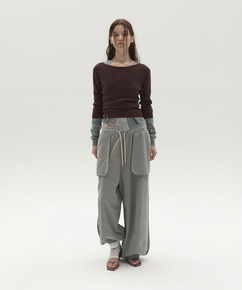 CLASSIC BOAT NECK KNIT TOP (BURGUNDY)