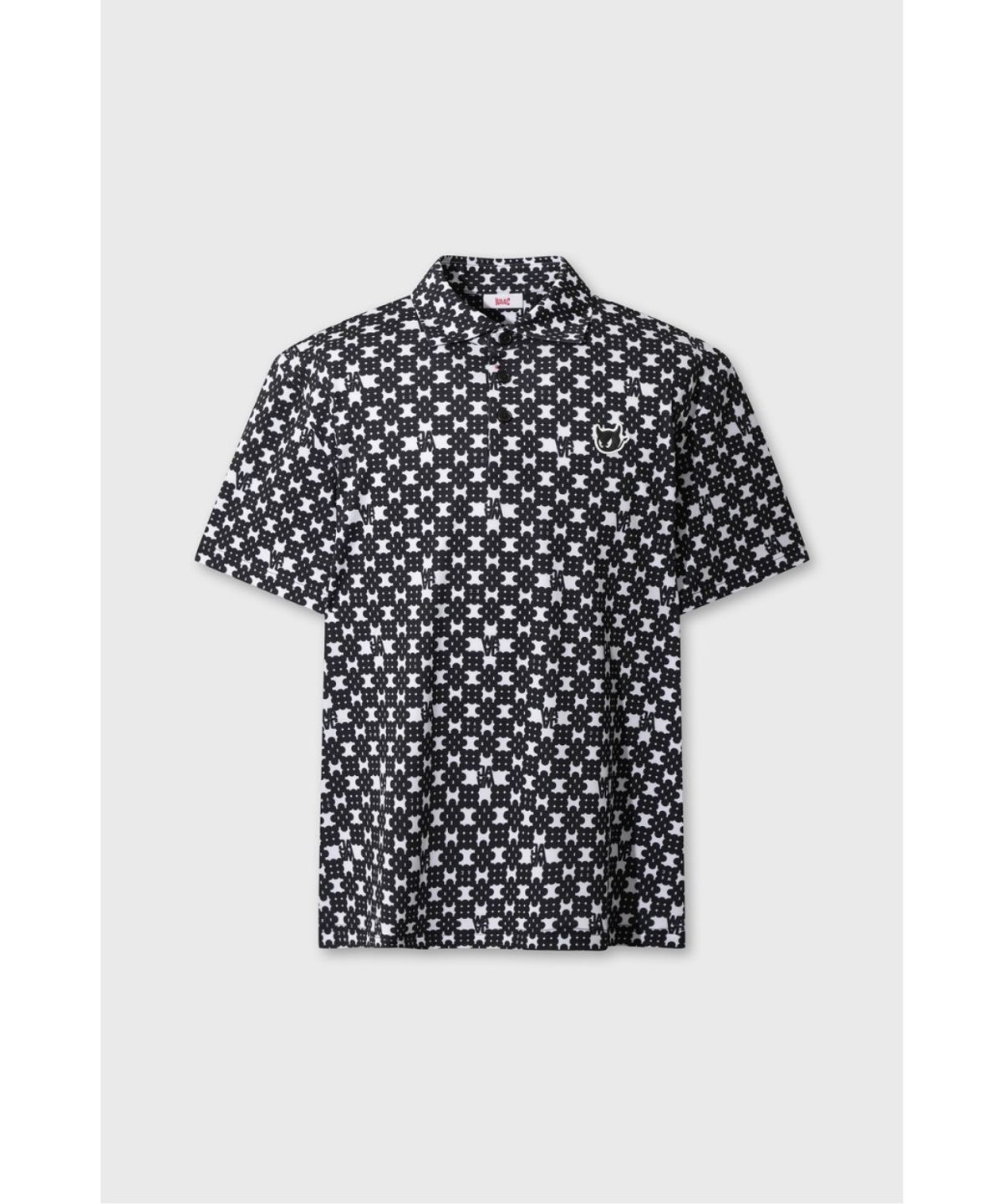 왁(WAAC) Men WAACKY Geometric Patterned Polo WMTCA26603BKX