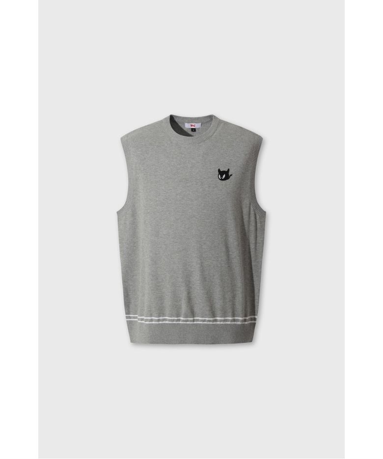 Men WTO Crewneck Knit Vest WMWAA26630GYM