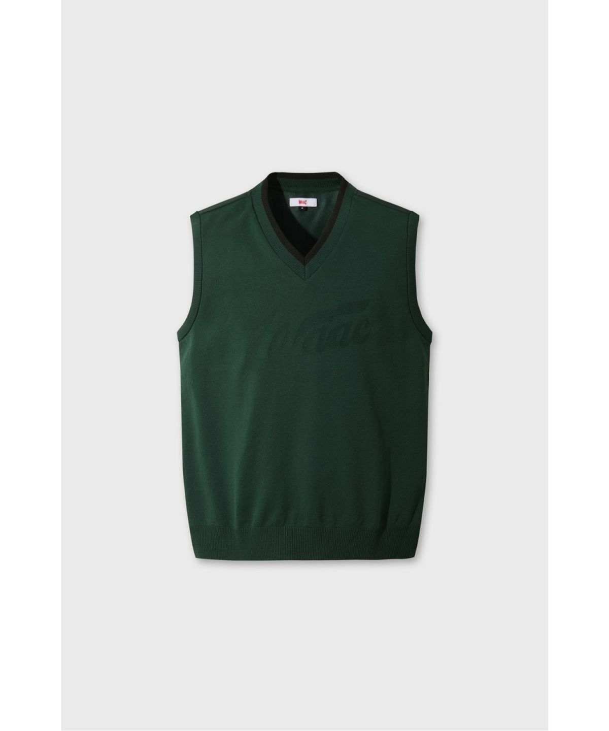 왁(WAAC) Men Hybrid V-neck Knit Vest WMWAA26601GRD
