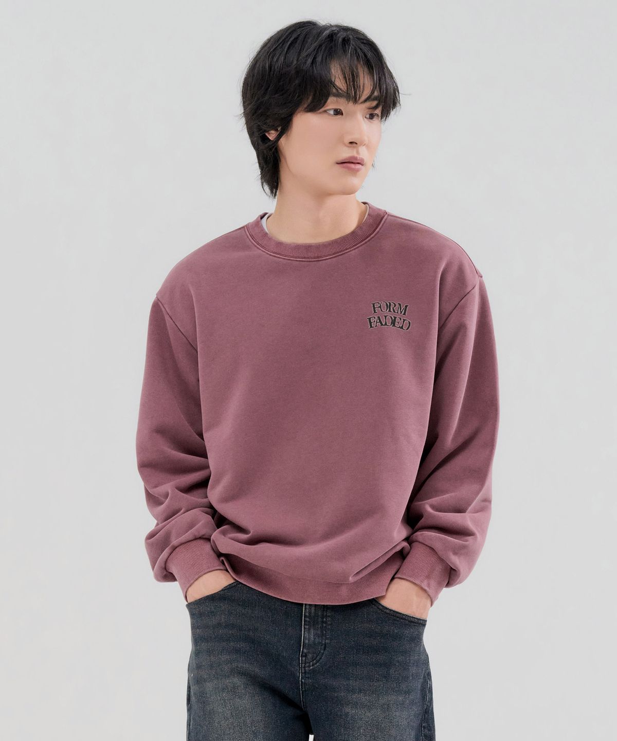 체이스컬트(CHASECULT) 남성 피그먼트 그래픽 맨투맨 티셔츠-FERK5132B0T