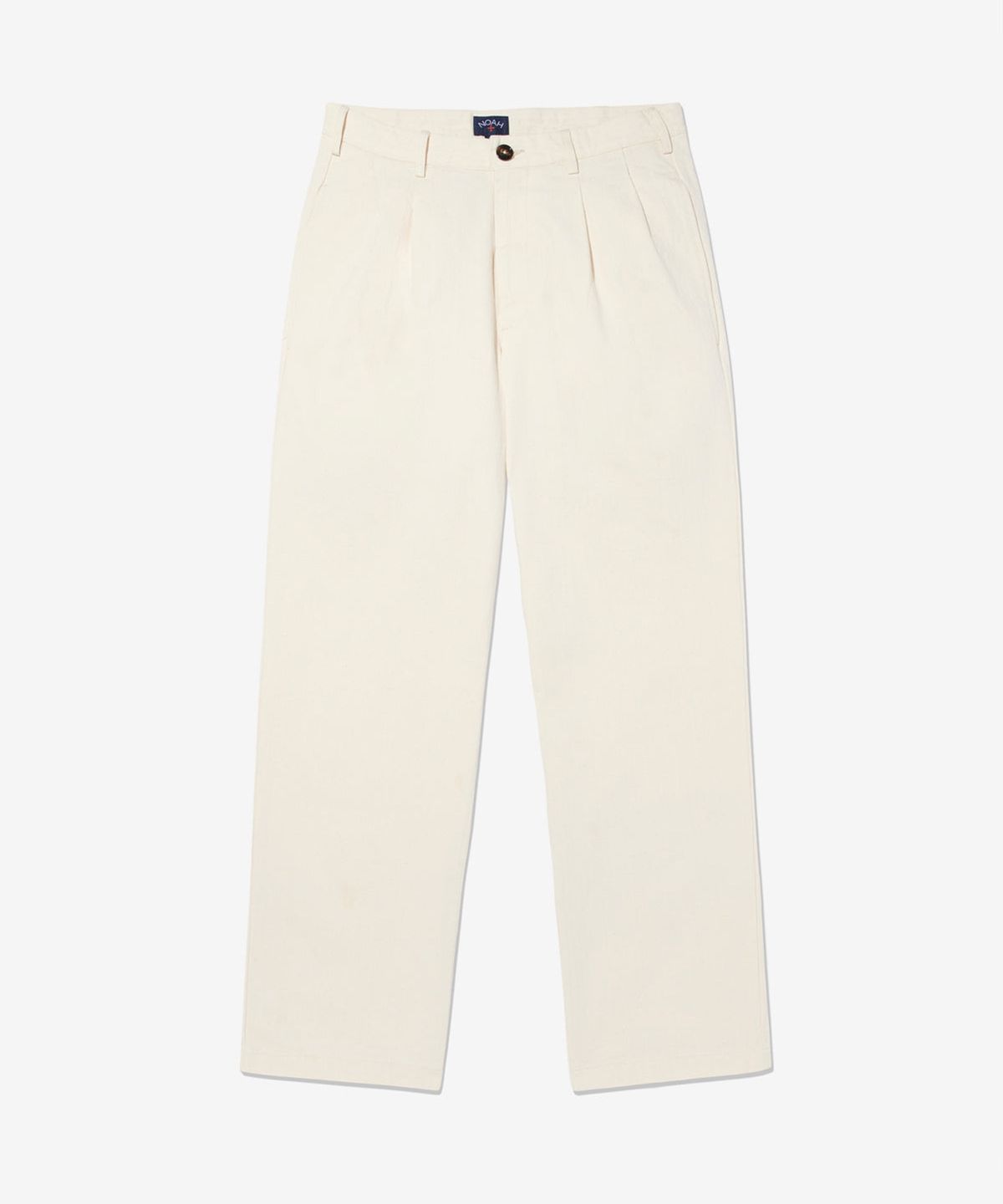 노아(NOAH) (U) 클래식 더블 플리츠 헤링본 팬츠 내추럴 DOUBLE-PLEAT HERRINGBONE PANT NATURAL