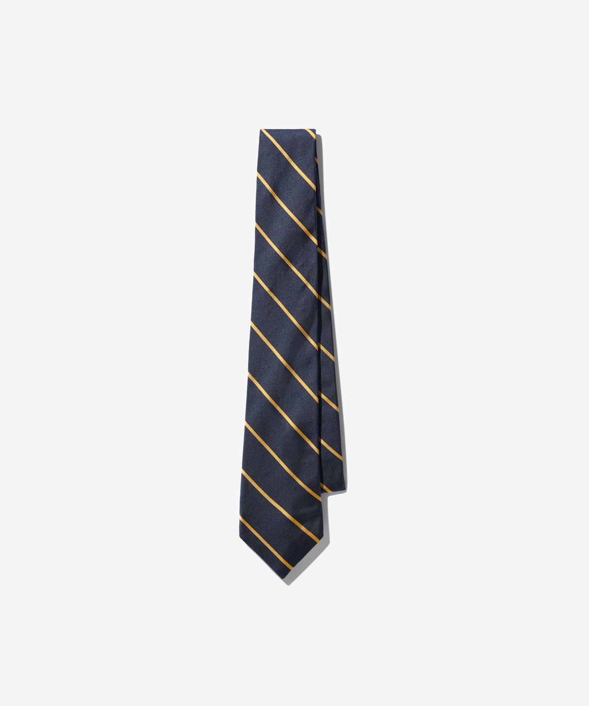 노아(NOAH) (U) 실크 렙 스트라이프 타이 네이비 골드 SILK REPP TIE NAVY / GOLD