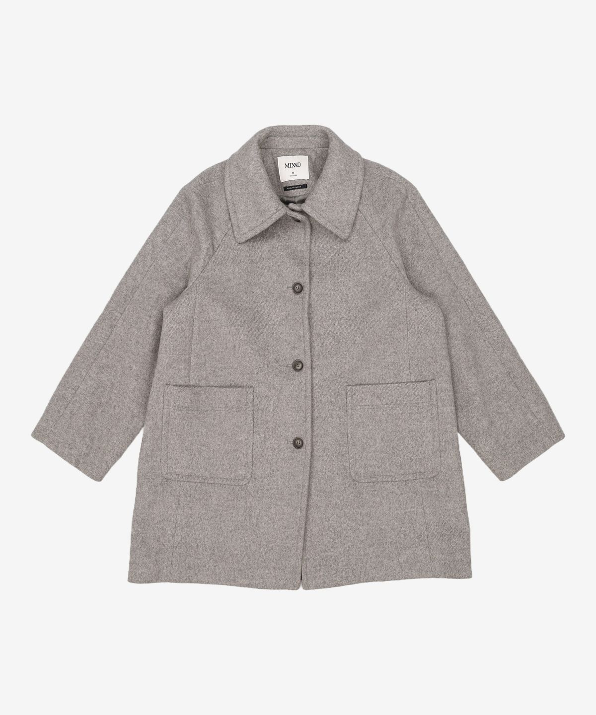 미쏘(MIXXO) 울 블렌디드 스탠카라 하프 코트_MIWJHEV1PG M