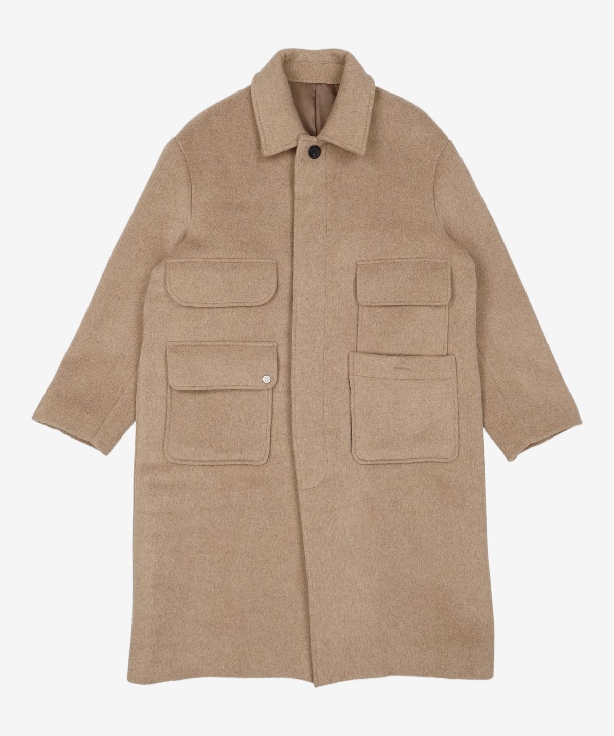 애드오프(ADDOFF) BEIGE ALPACA POCKET COAT M