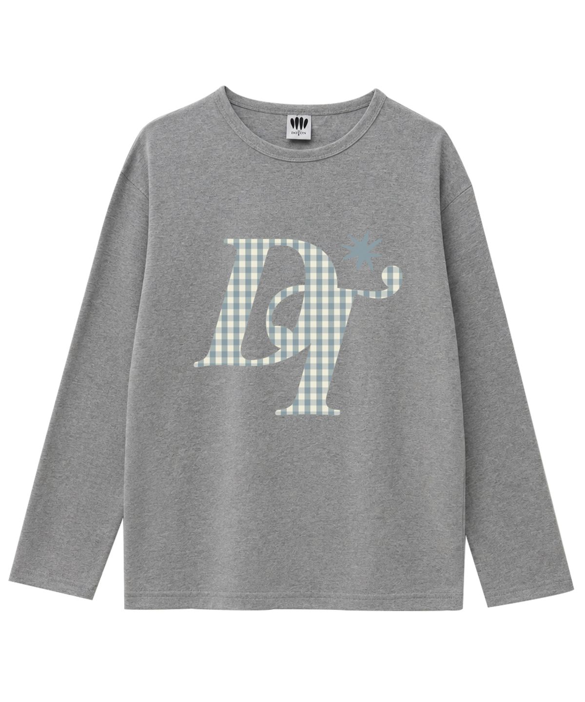 도톤(DOTON) CHECK MONOGRAM LONG SLEEVE (Grey)
