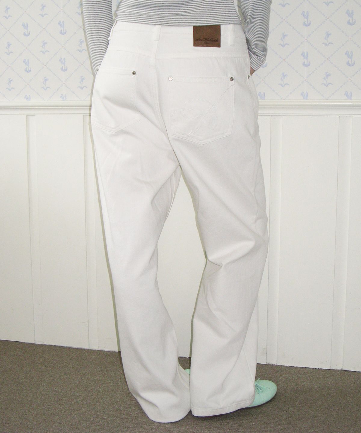 아메스 월드와이드(AMES-WORLDWIDE) CLASSIC STRAIGHT DENIM PANTS WHITE