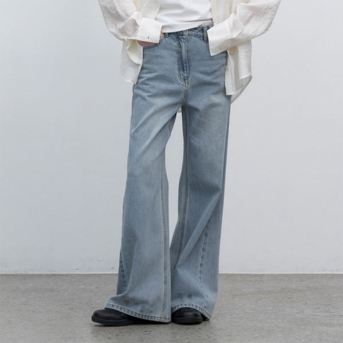 아틀리에 나인(ATELIER NAIN) LOOSE BOOTS CUT FIT DENIM PANTS (PT-5752)