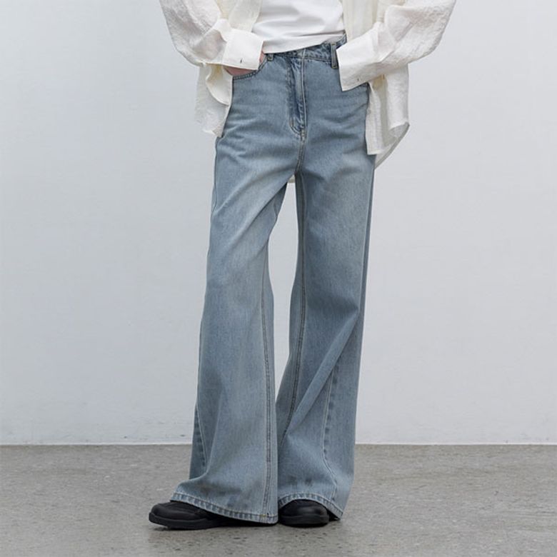 LOOSE BOOTS CUT FIT DENIM PANTS (PT-5752)