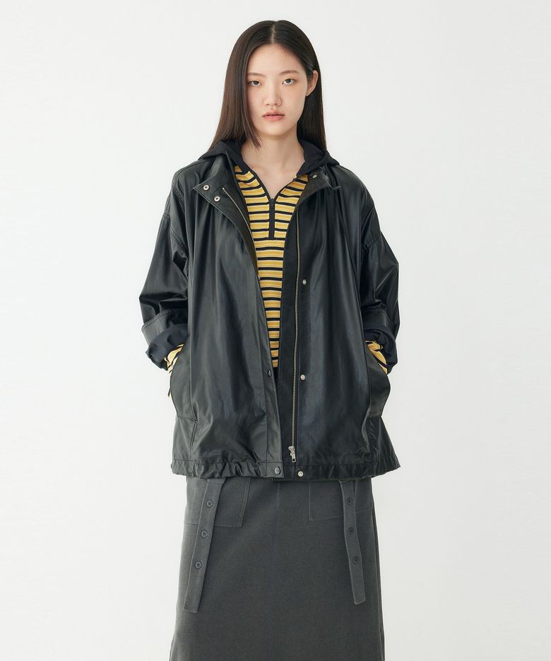 하이넥 신세틱 레더 점퍼_블랙 9176361971