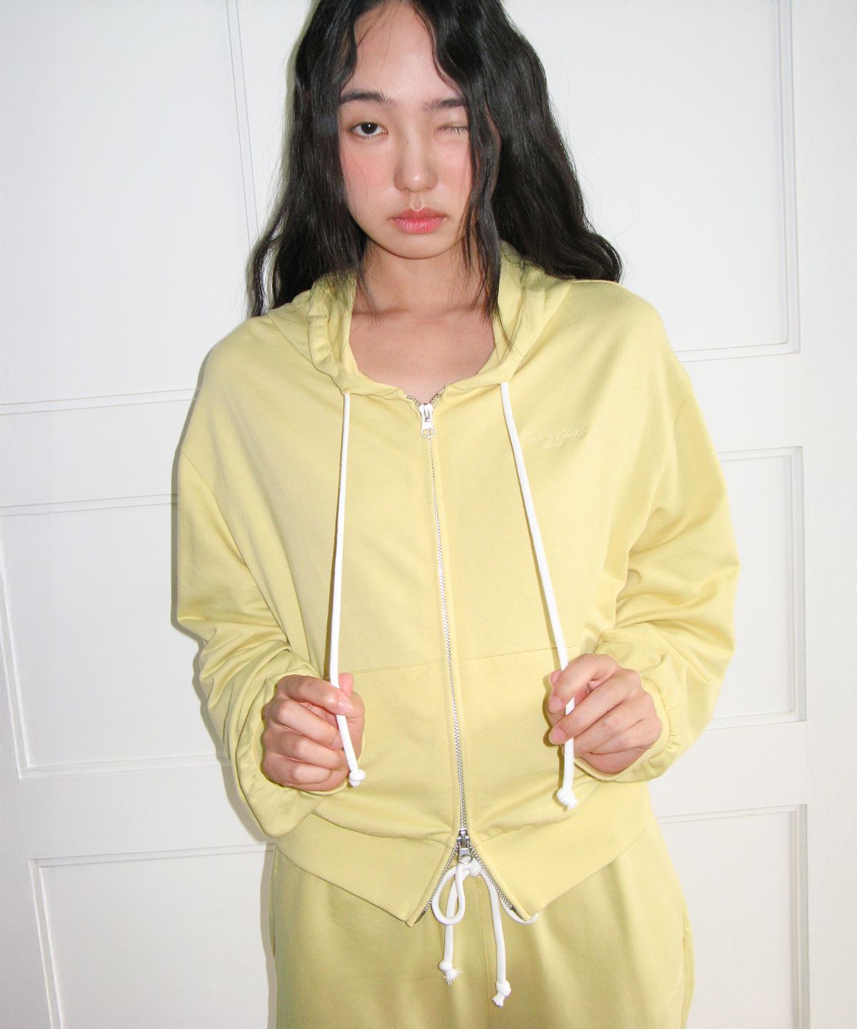 아메스 월드와이드(AMES-WORLDWIDE) CLASSIC EASY HOODIE ZIP-UP YELLOW
