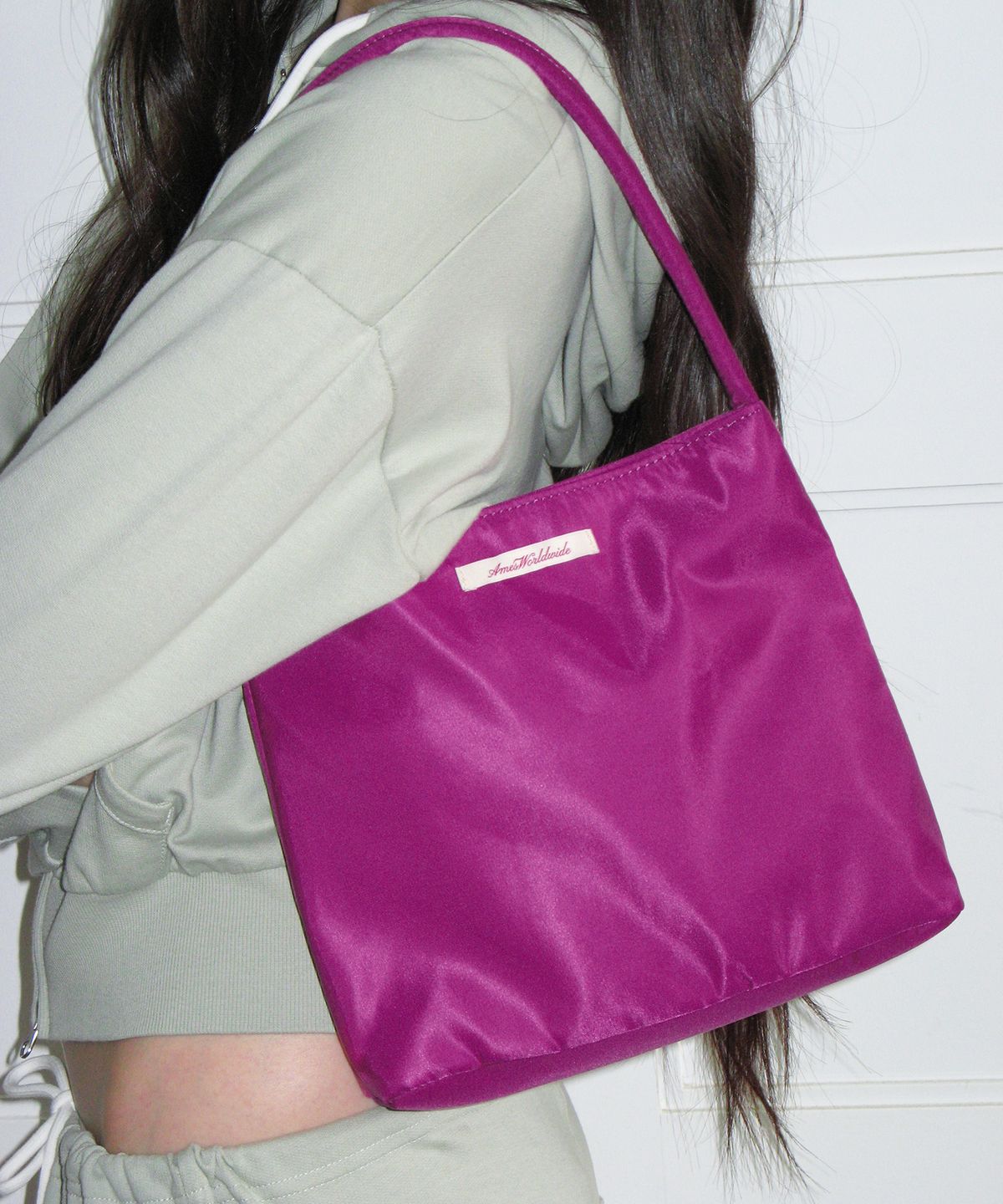 아메스 월드와이드(AMES-WORLDWIDE) CLASSIC NYLON MINI TOTE BAG PURPLE